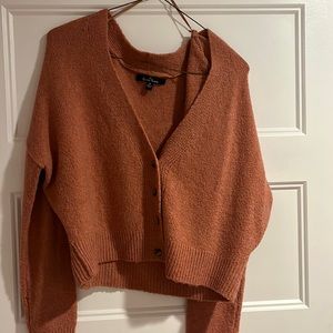 Nordstrom Orange Button Up Sweater